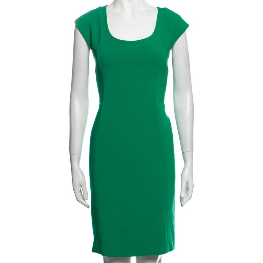 Rachel Roy Green Scoop neck fitted lined sheath dress Size 8 NEW WITH TAGS NWT